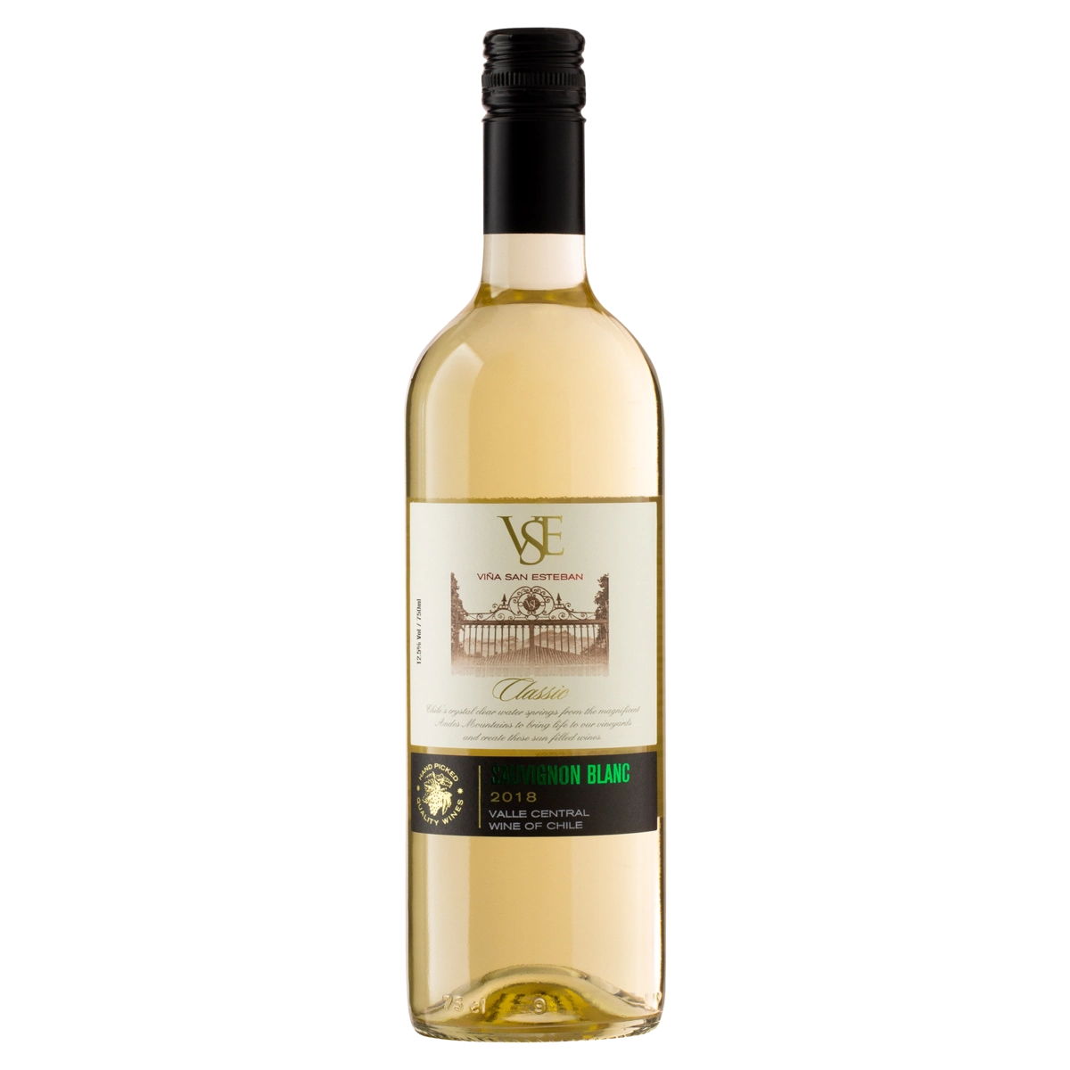 Vinho Chileno Branco Viña San Esteban Sauvignon Blanc Valle Central Garrafa 750ml