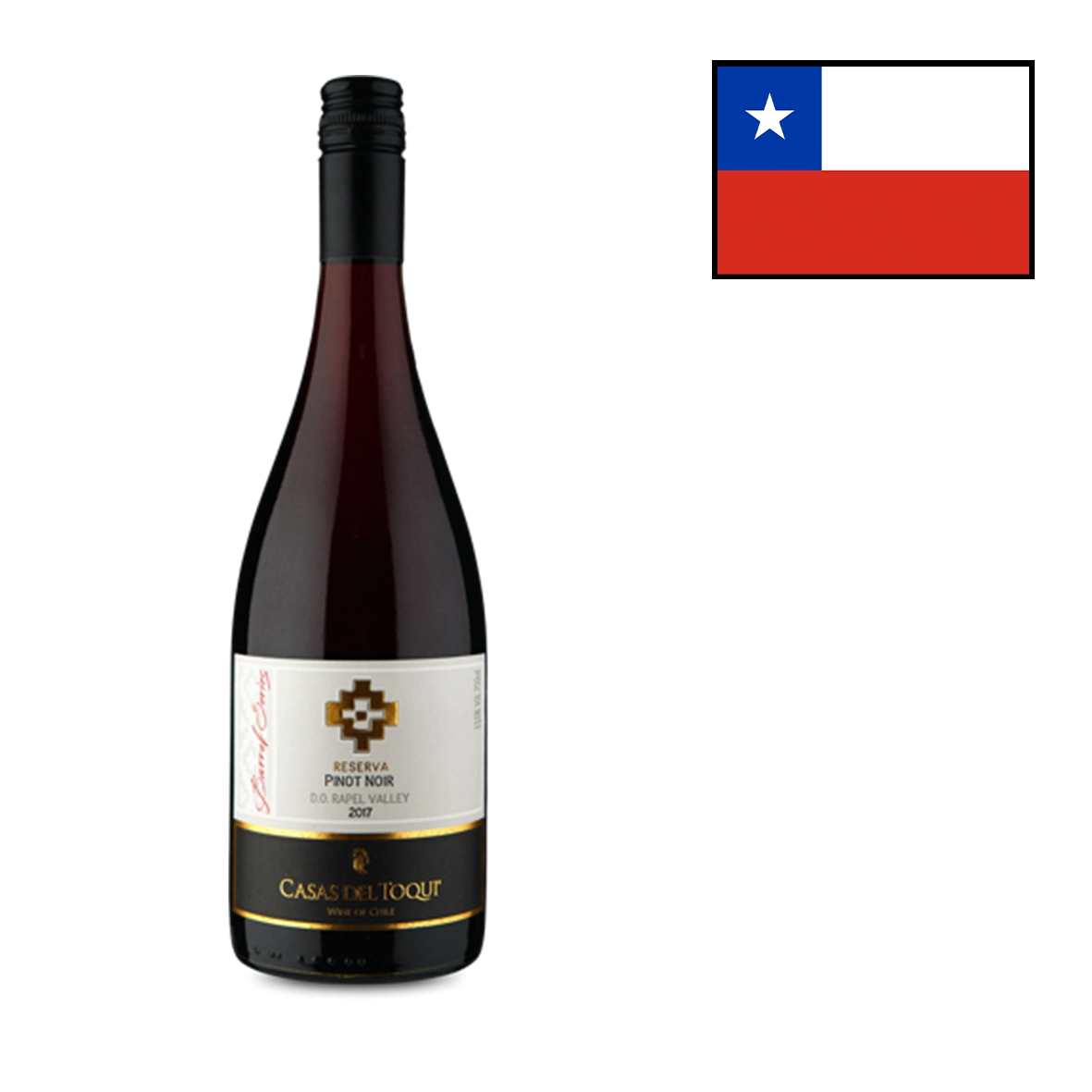 Vinho Casas Del Toqui Reserva Pinot Noir 2020 Tinto Chile 750ml