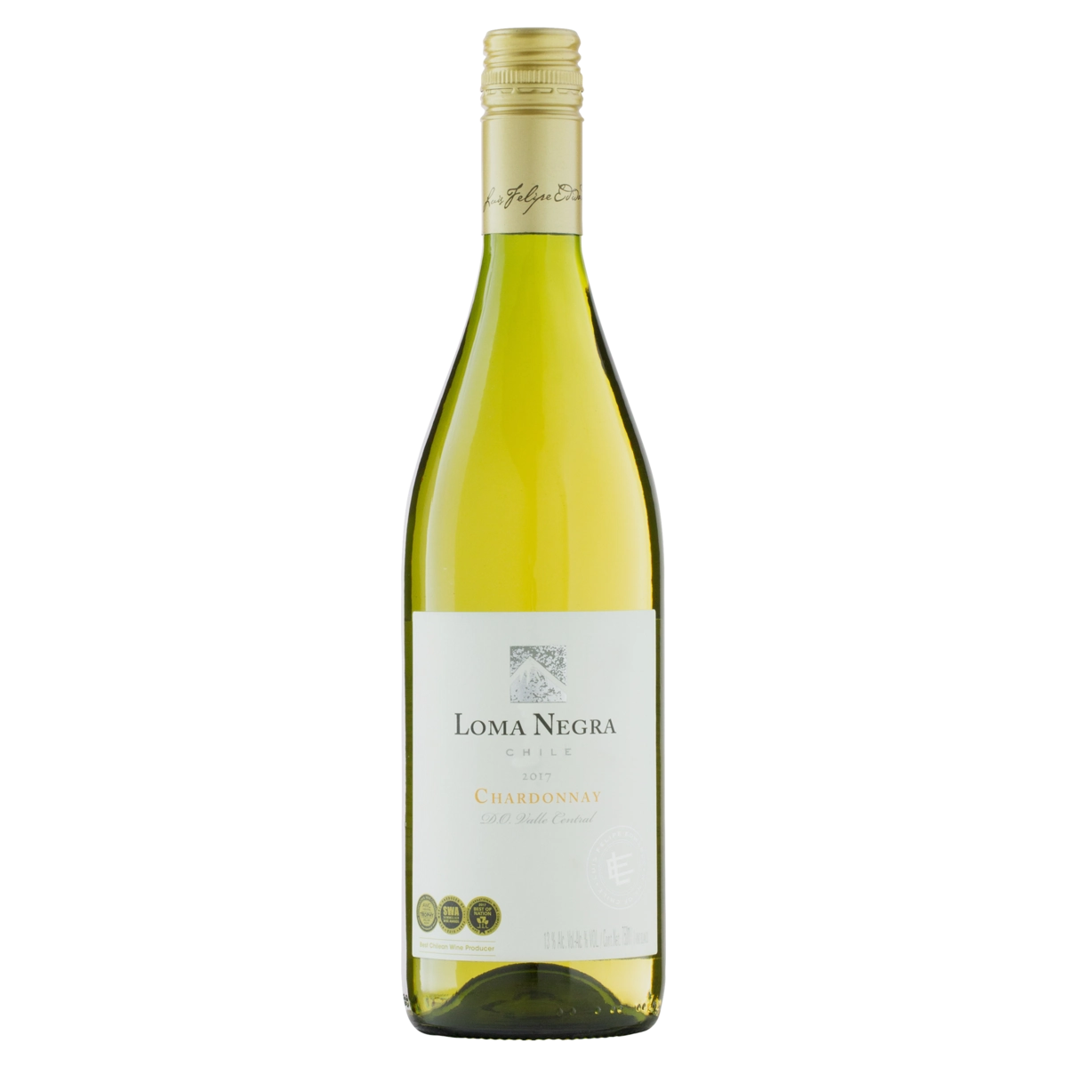 Vinho Chileno Branco Seco Loma Negra Chardonnay Valle Central Garrafa 750ml