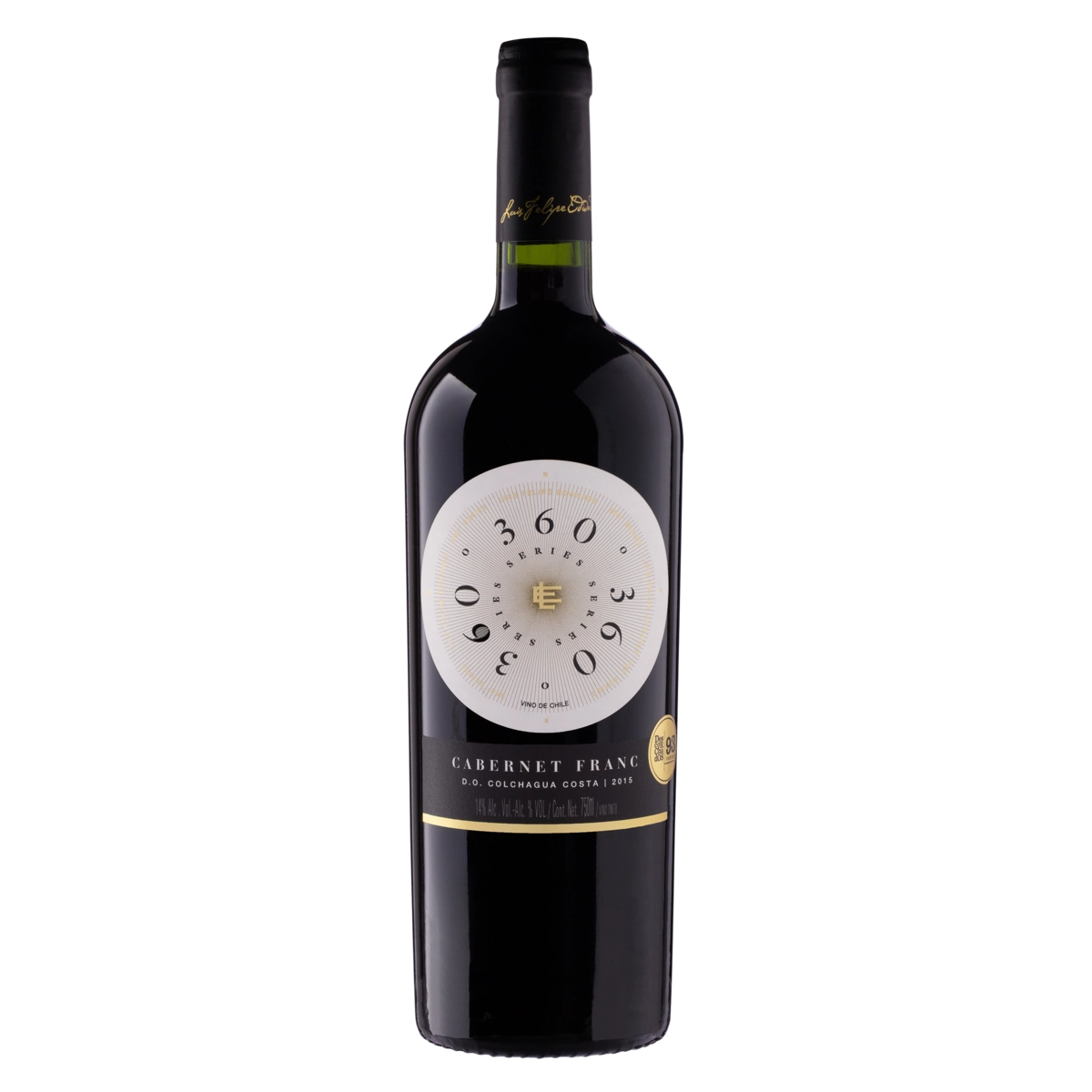 Vinho Chileno Tinto Seco 360° Series Cabernet Franc Colchagua Costa Garrafa 750ml