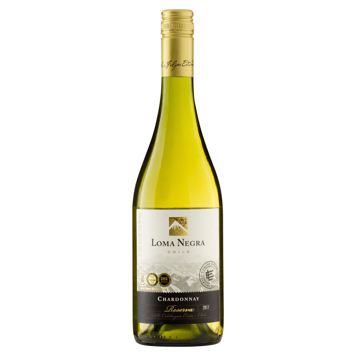 Vinho Chileno Branco Reserva Loma Negra Chardonnay Colchagua Costa Garrafa 750ml