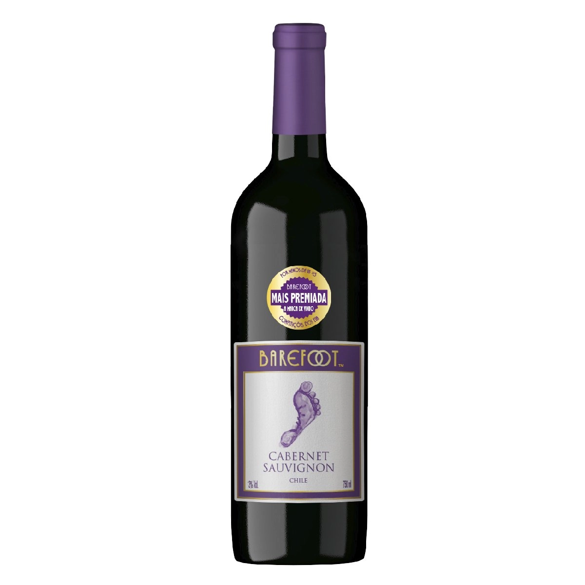 Vinho Chileno Tinto BAREFOOT Cabernet Sauvignon Garrafa 750ml