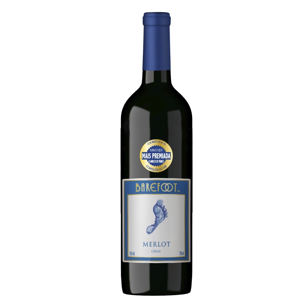 Vinho Chileno Tinto BAREFOOT Merlot Garrafa 750ml