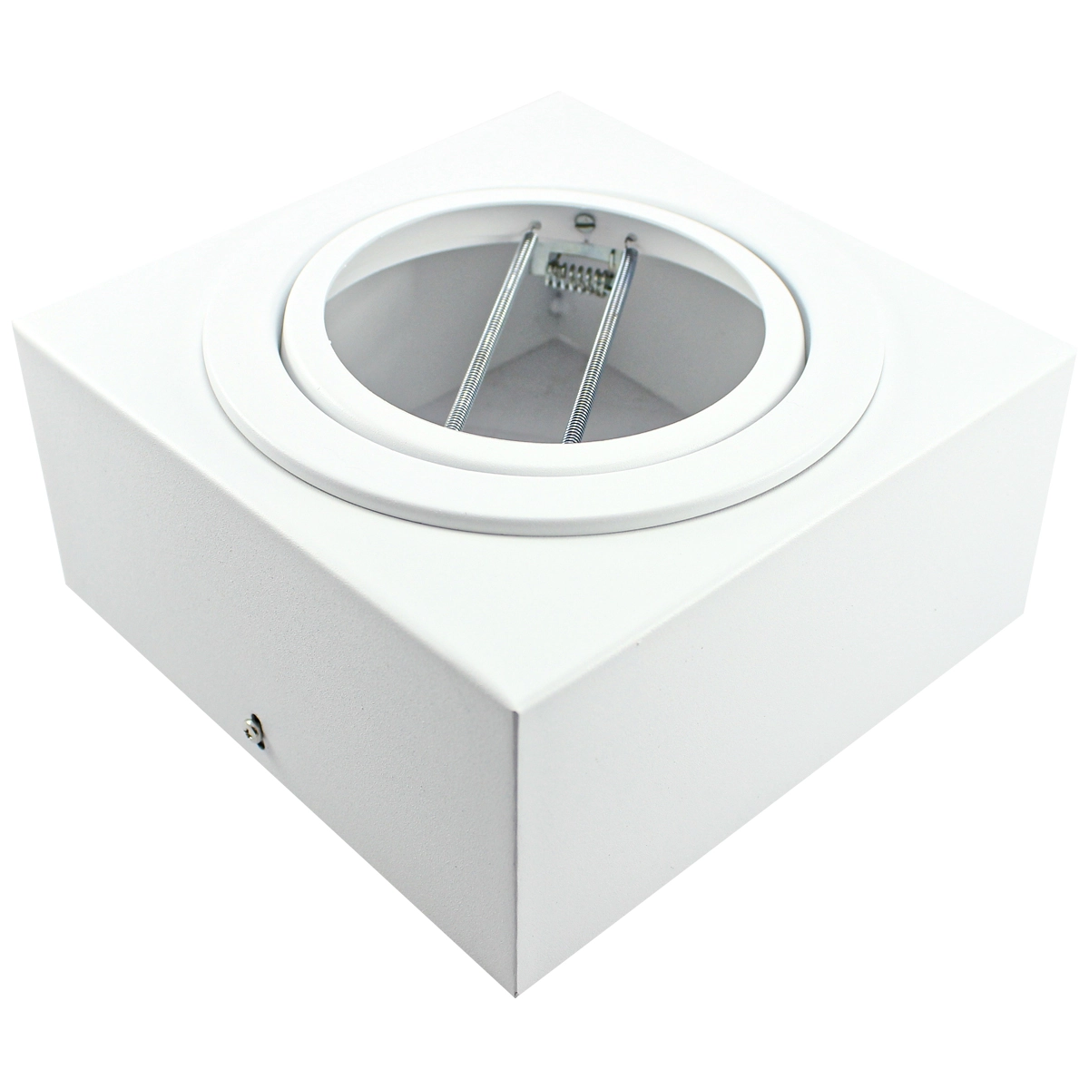 Kit 3 Spot Plafon Sobrepor Box Quadrado Ar111 Direcionável Branco