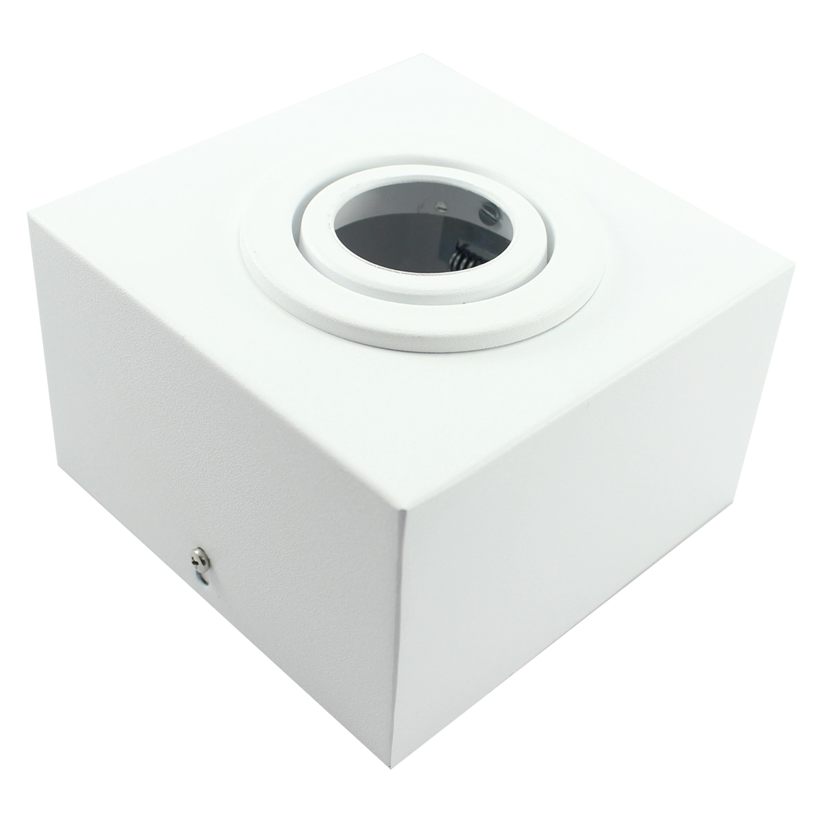 Kit 5 Spot Plafon Sobrepor Box Quadrado Mr16 Direcionável Branco