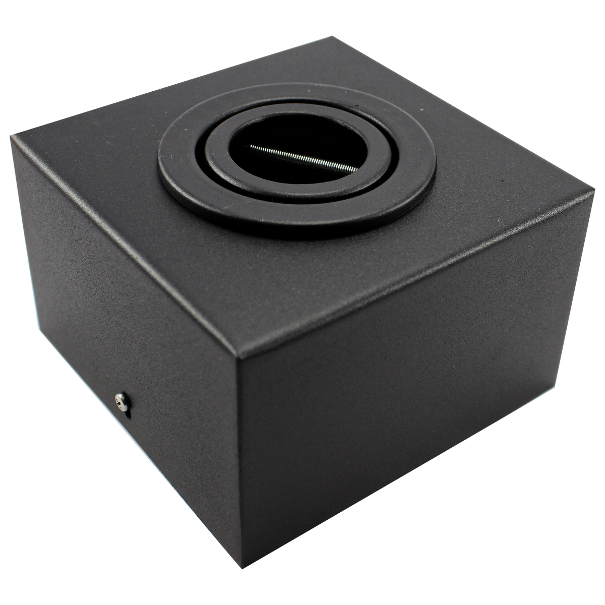 Kit 6 Spot Plafon Sobrepor Box Quadrado Mr16 Direcionável Preto
