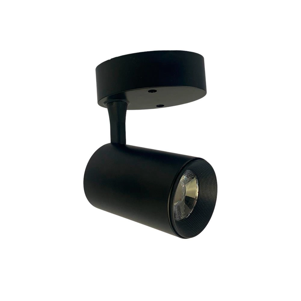 Kit 6 Spot Sobrepor C/ Led 7w 6000k Preto