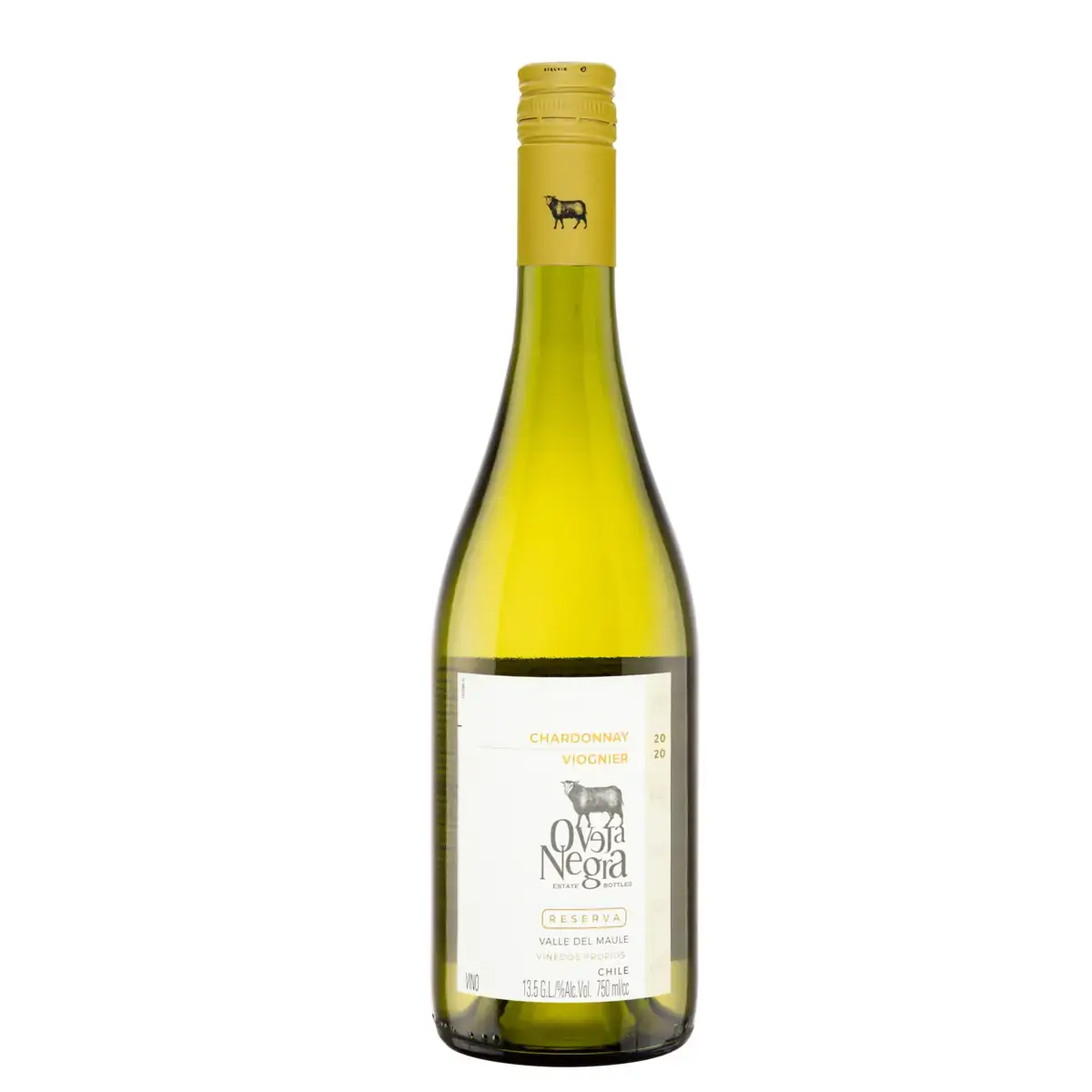 Vinho Chileno Branco Seco Reserva Oveja Negra Chardonnay Viognier Valle del Maule Garrafa 750ml