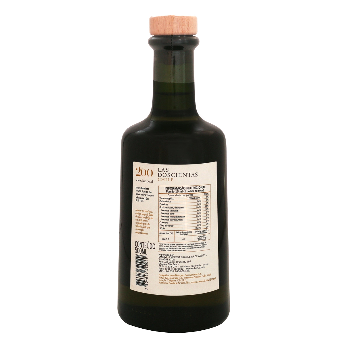 Azeite Extra Virgem Las Doscientas Arbenquina 500ml