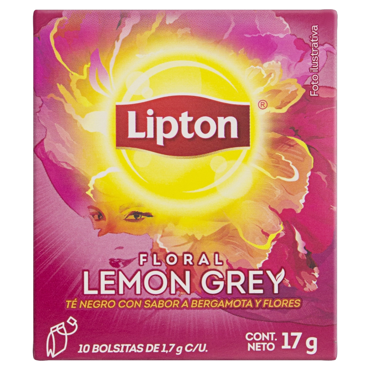 Chá Preto Floral Lemon Grey Lipton Caixa 17g 10 Unidades