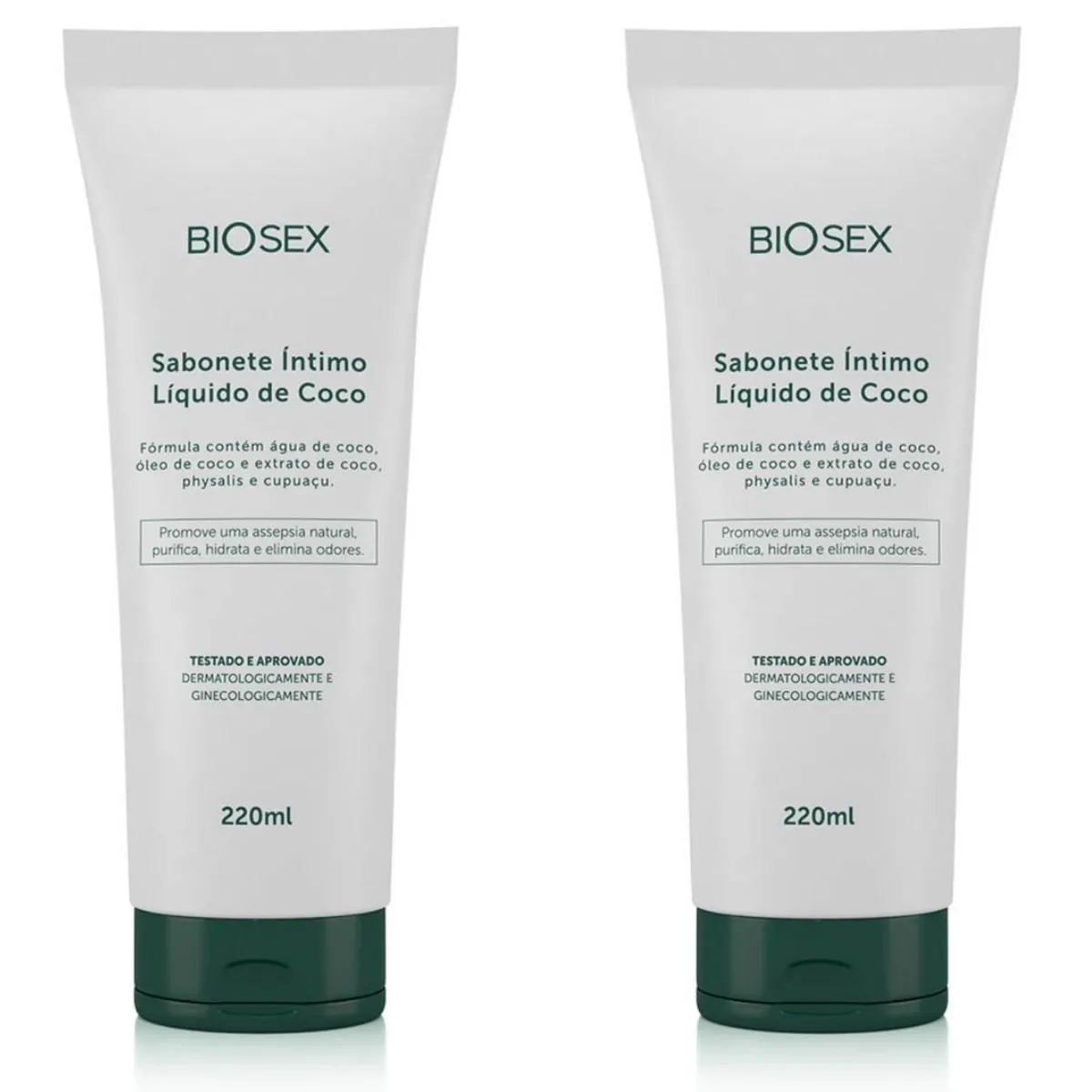 2 Sabonete Líquido Intimo Oleo De Côco Região Intima Biosex