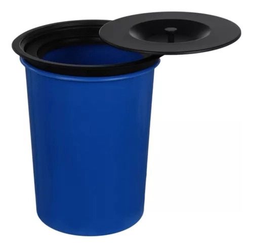 Lixeira Embutir Pia Bancada 5 Litros Tampa Aço Inox304 Preta