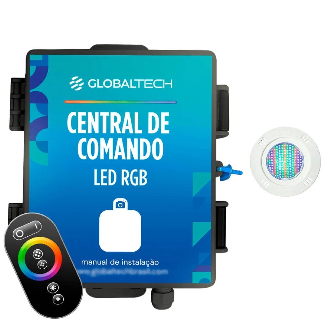 Kit 1 Led Piscina Pratic Smd 5w + Central Touch - Sodramar