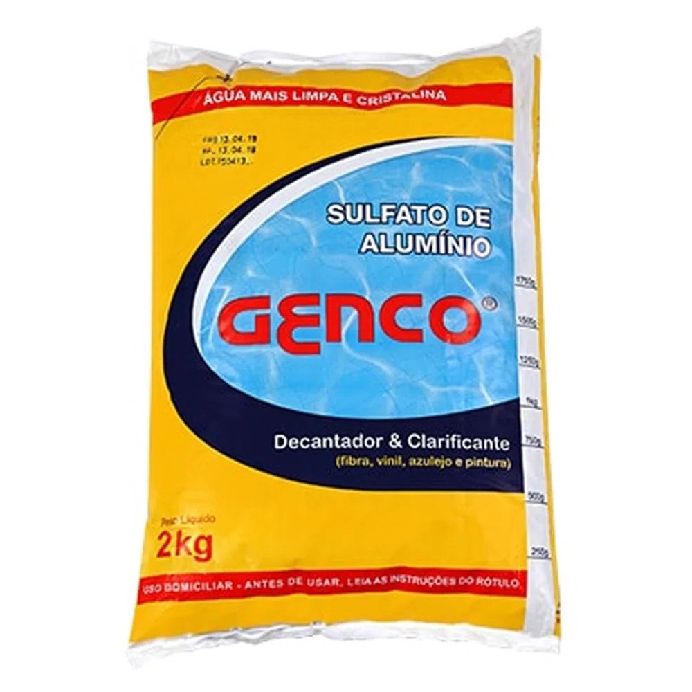 Decantador Sulfato De Alumínio Piscina 2 Kg - Genco