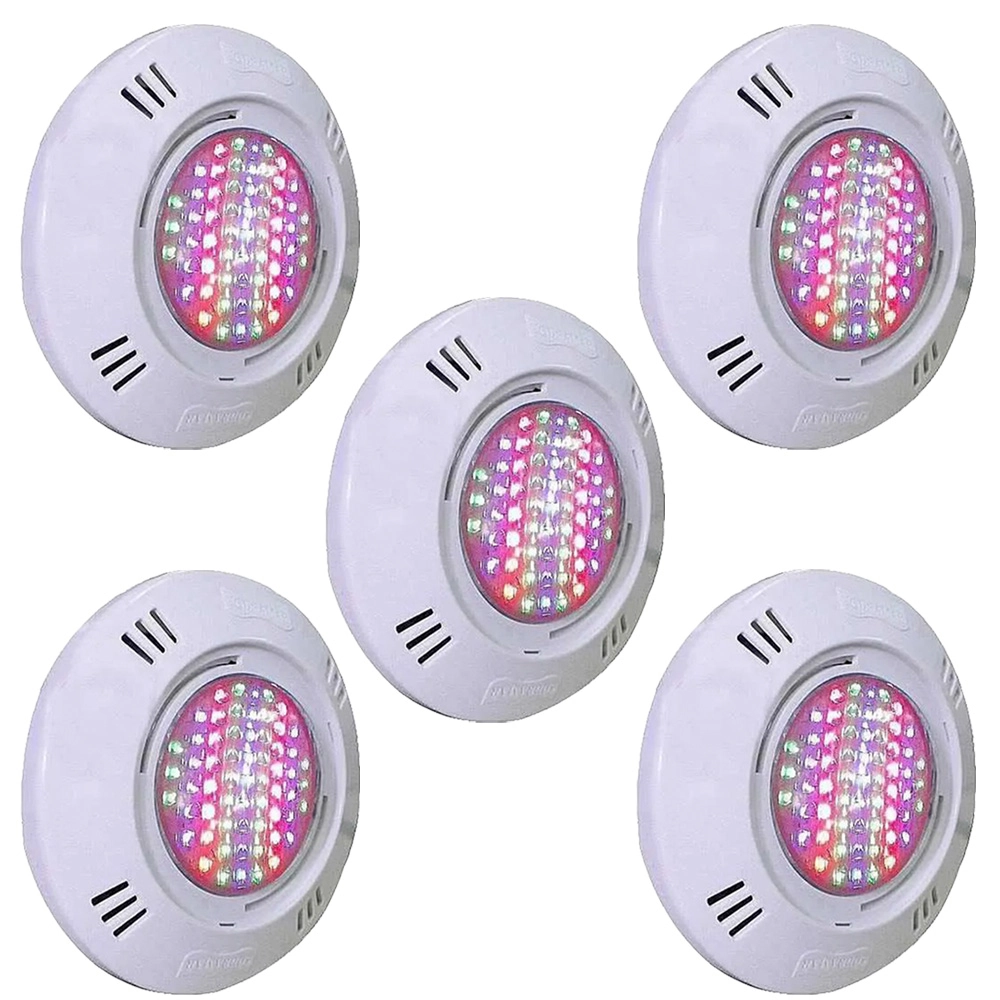 Kit 5 Iluminação Led Piscina Smd 5w Rgb Colorido - Sodramar