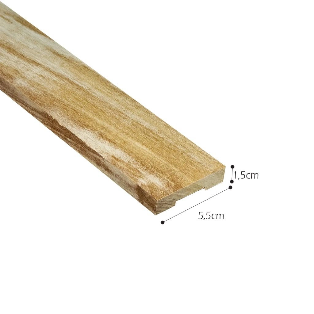 Jogo De Guarnição Para Porta Garapeira Reta Comercial 1,5x5,5 Cm