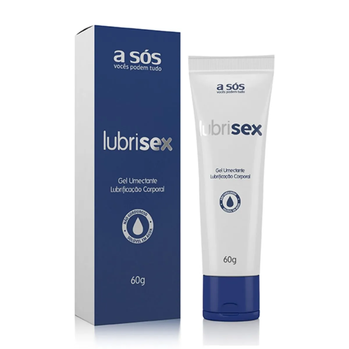 Gel Lubrificante A Base De Agua Hipoalergênico Lubrisex 60g