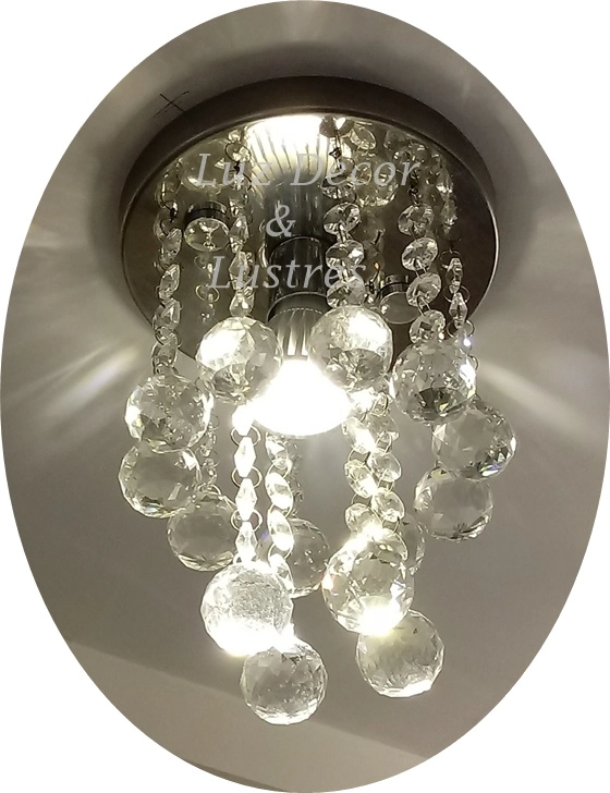 Pendente De Cristal Para Lavabo, Hall Com Lâmpada Bq Inclusa 30cm