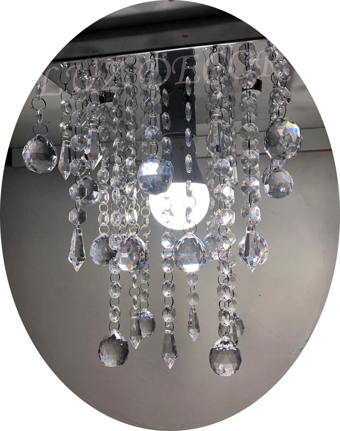 Pendente Para Sala De Estar Com Lâmpada Branco Frio 35cm Bivolt