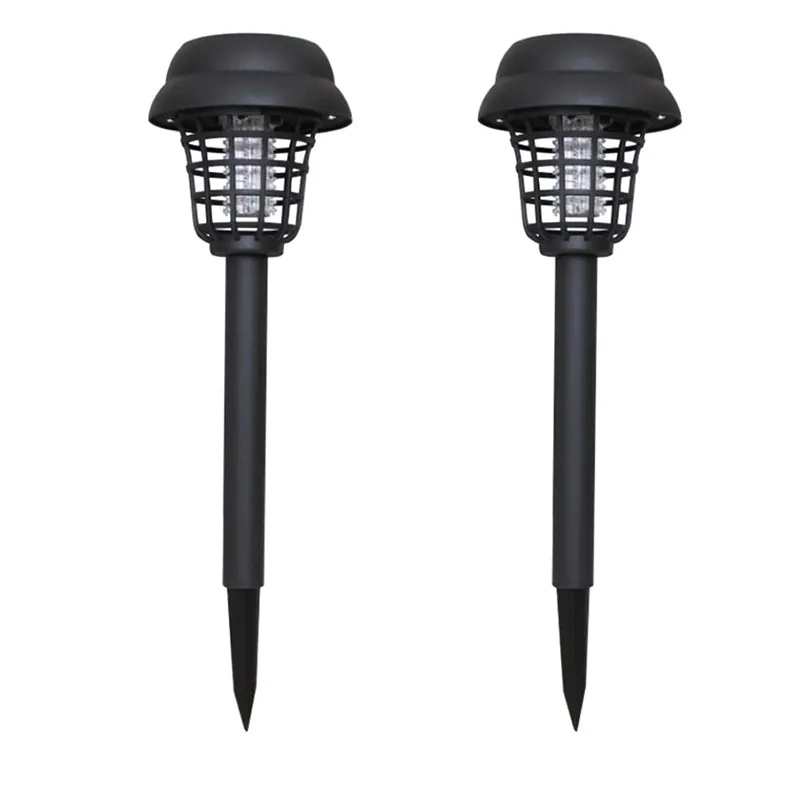 Mata Mosquito Choque Repelente Solar Eletrico Kit 2 Unidades Espeto Balizador 2 Funções