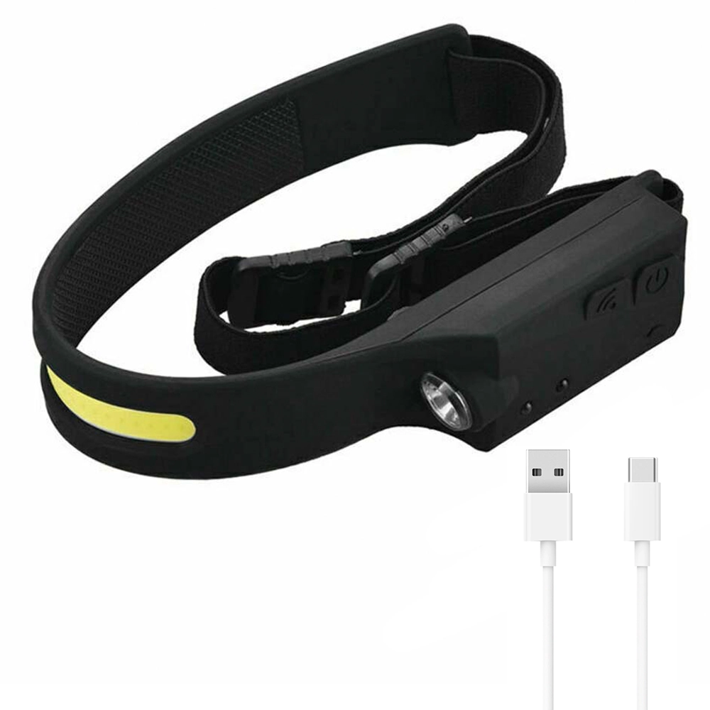 Lanterna De Cabeça Sensor De Movimento Led Xpe Cob Camping Pesca Ciclismo Corrida Anti Impacto Ajustavel Ipx4