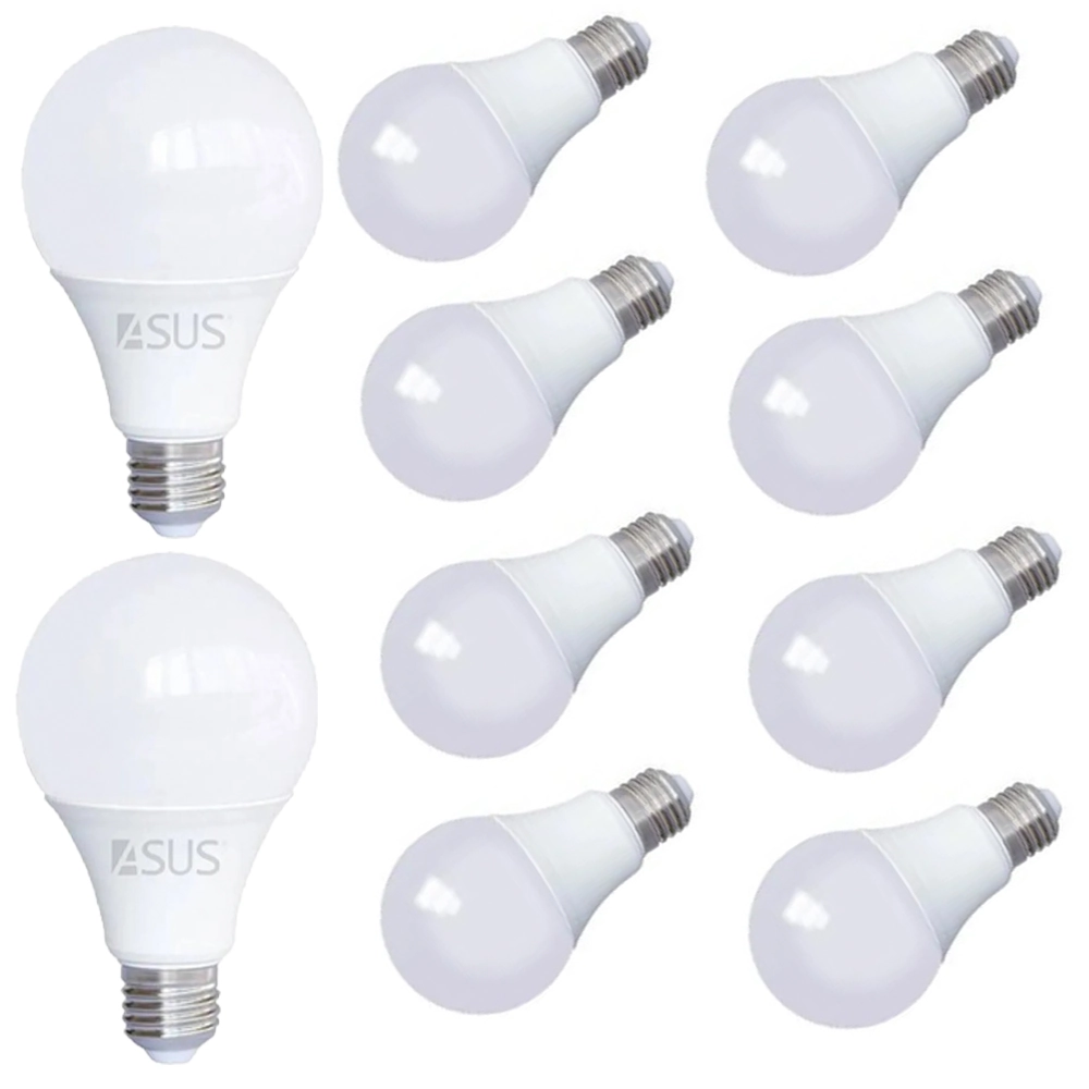 Lâmpada Luz Led Branco Frio E27 12w Bulbo Soquete Bivolt 6500k Kit 10 Und