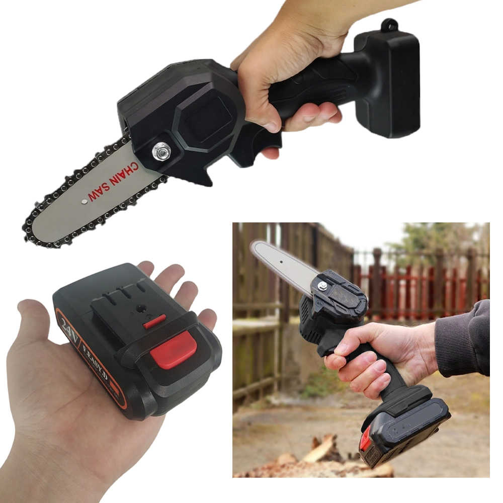 Mini Serra Eletrica De Mao Corta Rapido 600w Sem Fio Corte Madeira Galhos Arvore Jardim Motoserra Domestico Portatil