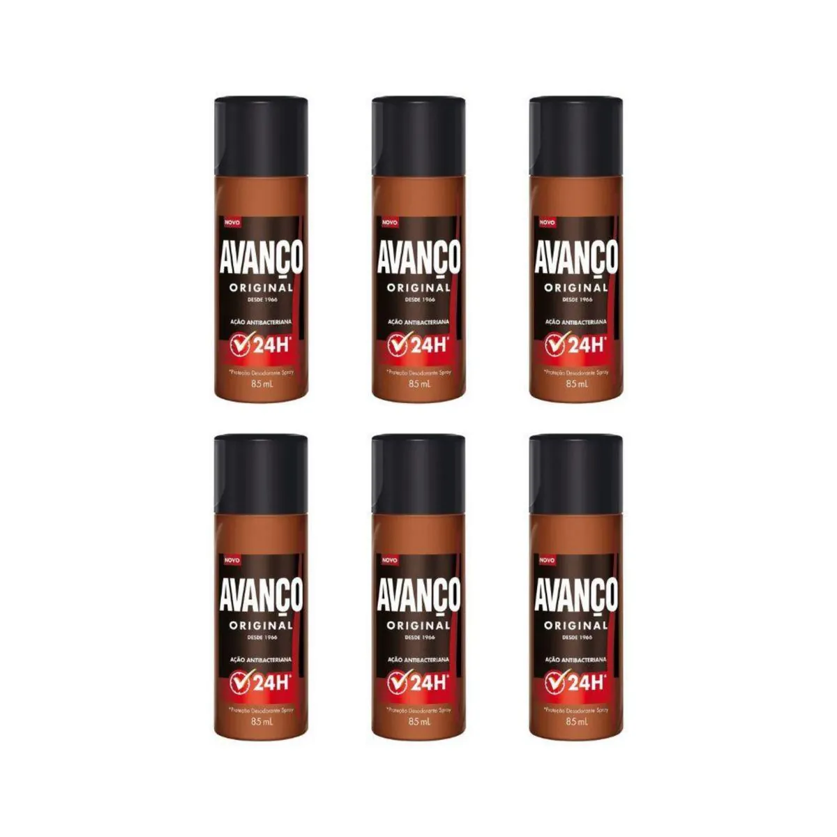 Kit c/ 6 Unidades de Desodorante Spray Avanço 85ml Original