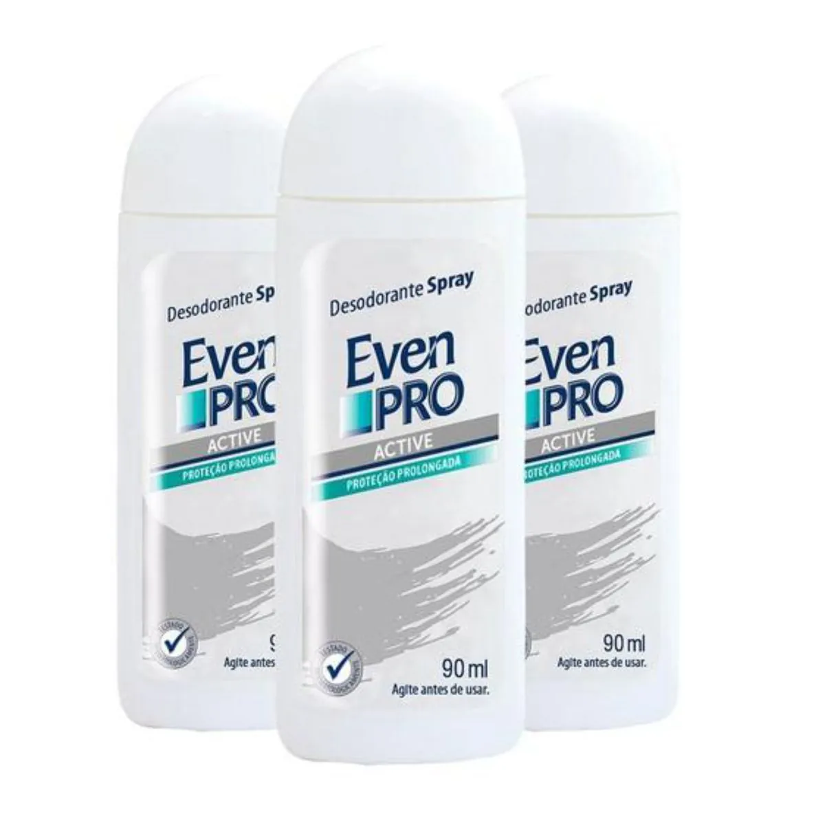 Kit c/ 3 Unidades de Desodorante Spray Even Pro 90ml Active