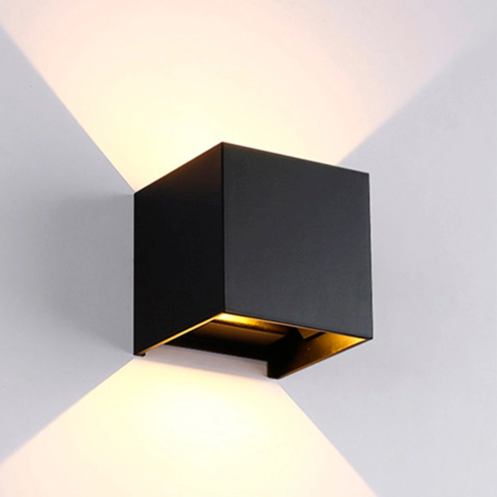 Kit 2 Arandela Hub Led 6w 3000k Duplo Facho Ajustáveis Bivolt Preta
