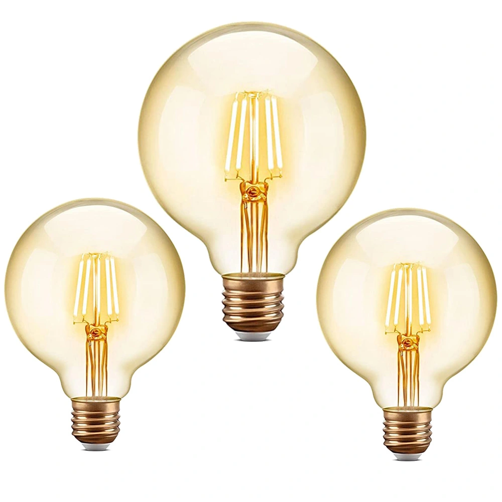 Kit 3 Lâmpada Led Filamento G95 4w 2200k Retrô Vintage Opus