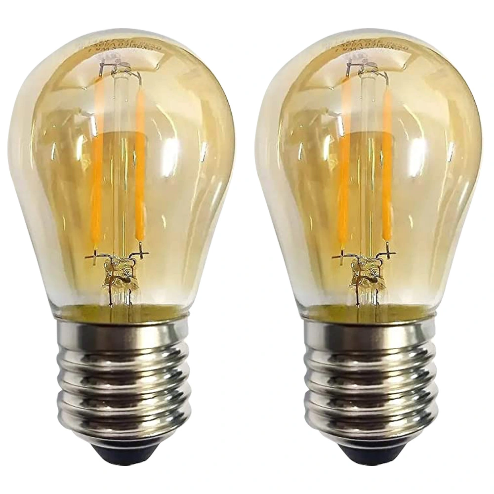 Kit 2 Lâmpada Led Filamento G45 2w 2200k Retrô Vintage Delis