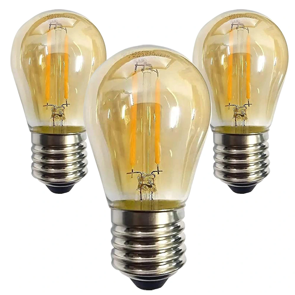 Kit 3 Lâmpada Led Filamento G45 2w 2200k Retrô Vintage Delis