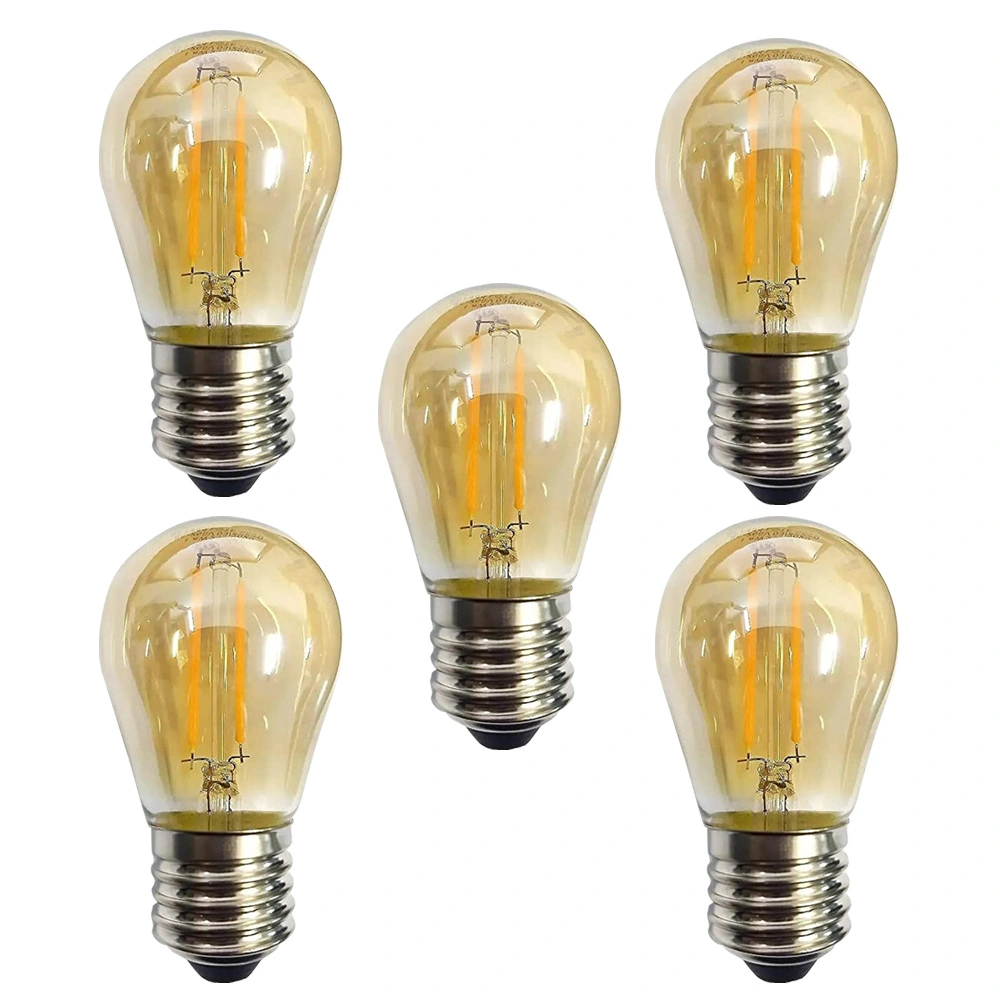Kit 5 Lâmpada Led Filamento G45 2w 2200k Retrô Vintage Delis