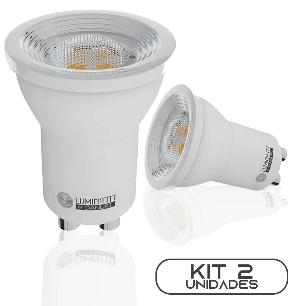 Kit 2 Lâmpada Led Mini Dicroica Mr11 4w Luminatti 6000k Branco Frio