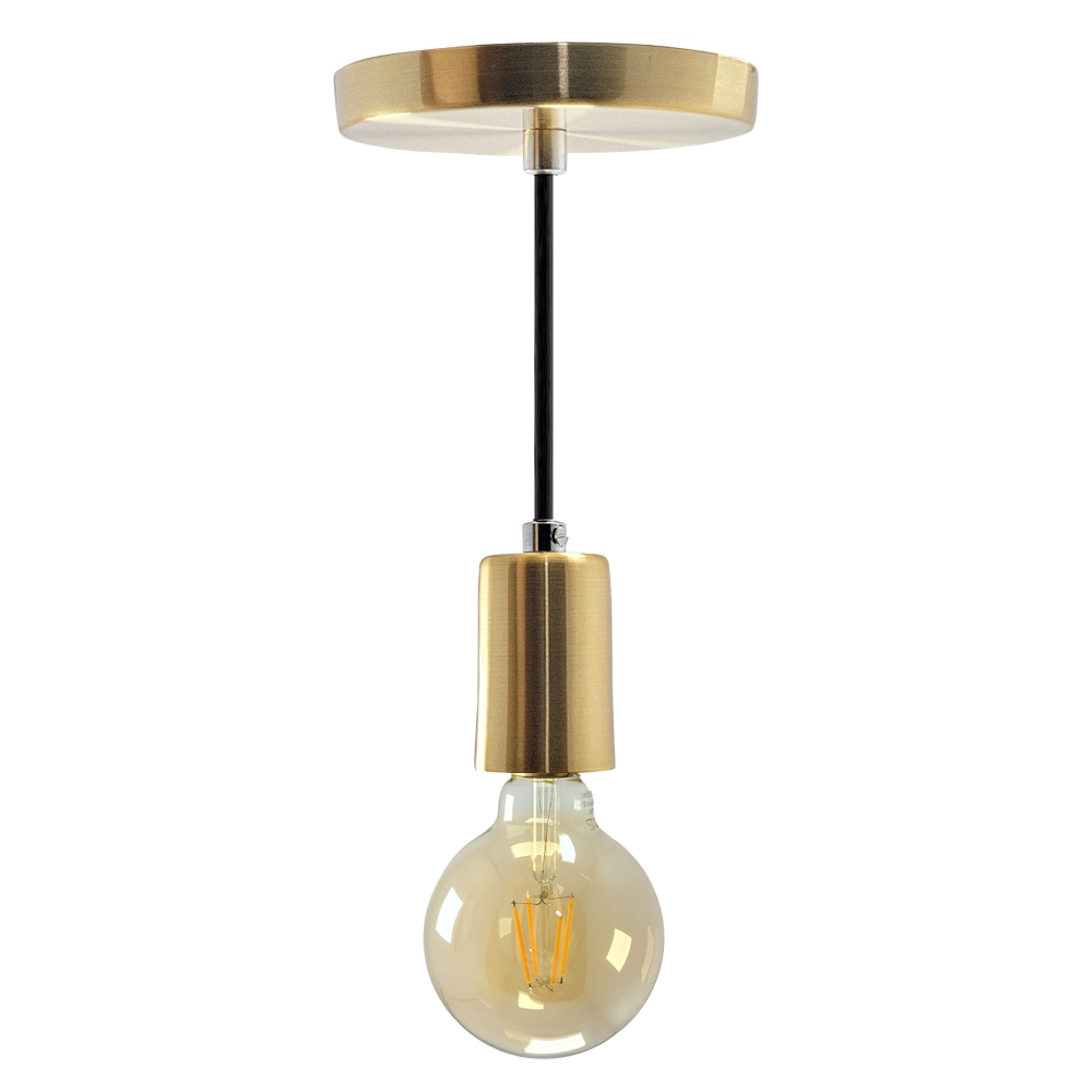 Pendente Soquete Copinho E27 + Led 4w G95 Dourado