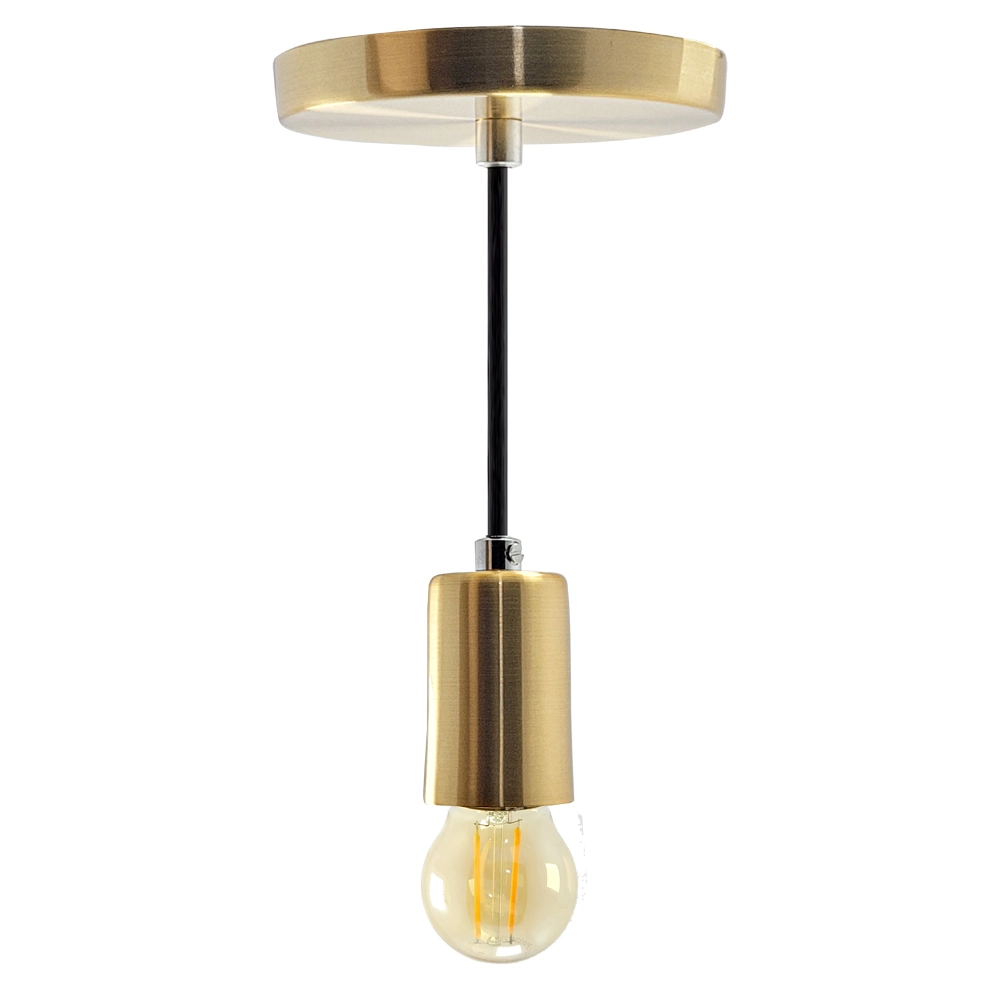 Pendente Soquete Copinho E27 + Led 2w G45 Dourado