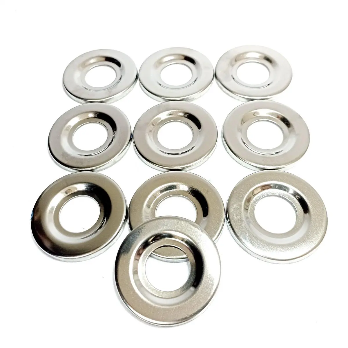 Kit 10 Canoplas De Acabamento Aço Inox