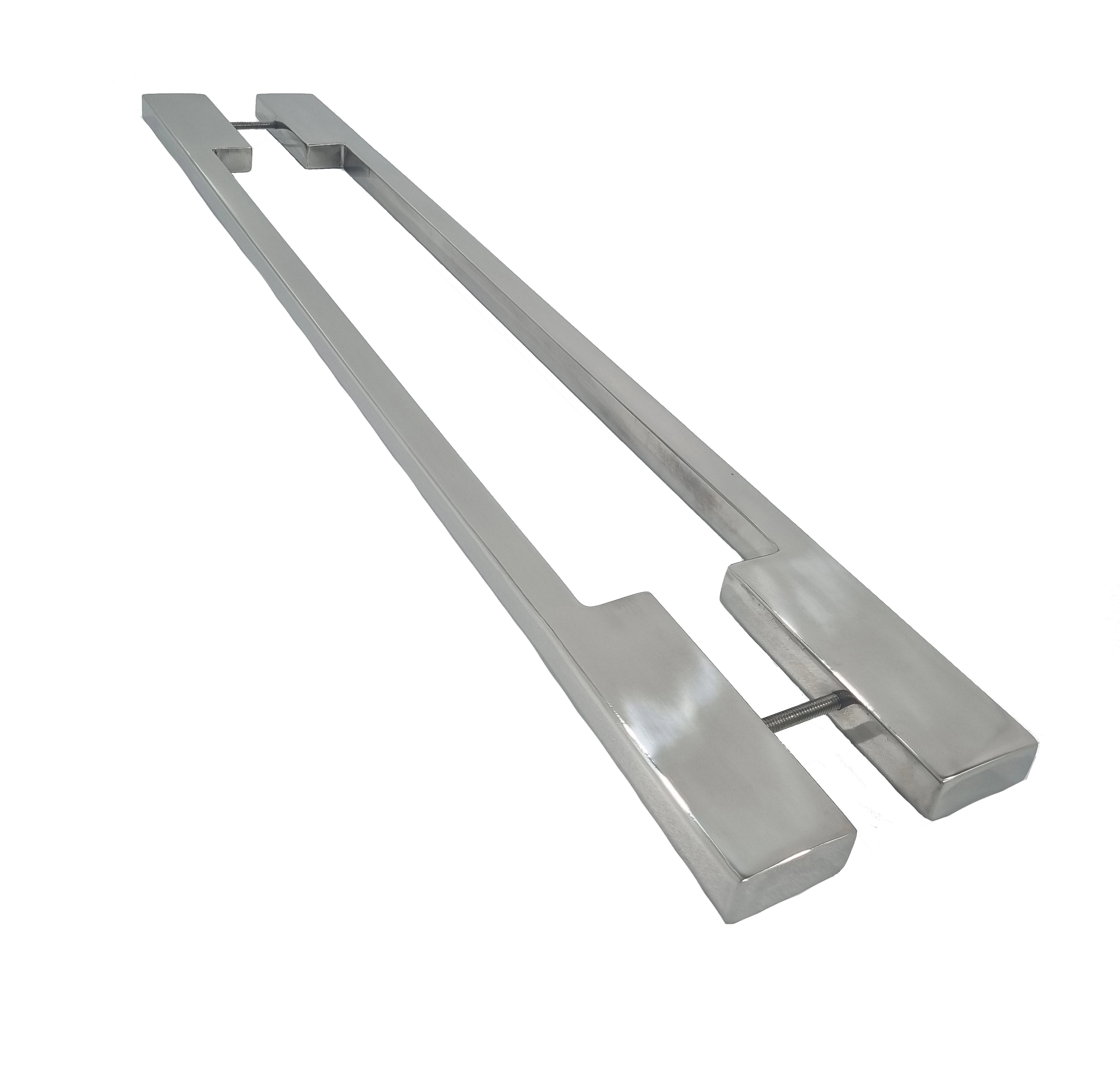 Puxador Para Porta Iuna 40x15mm 30cm Polido Aço Inox