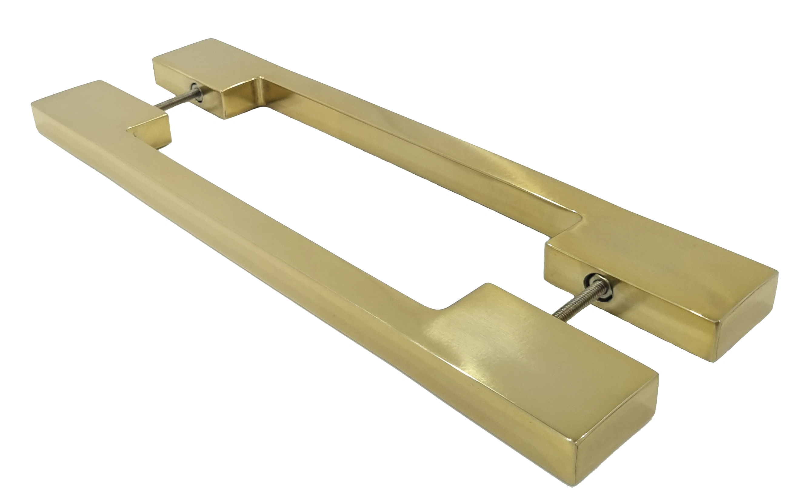 Puxador Para Porta Iuna 50x20mm 100cm Gold Aço Inox