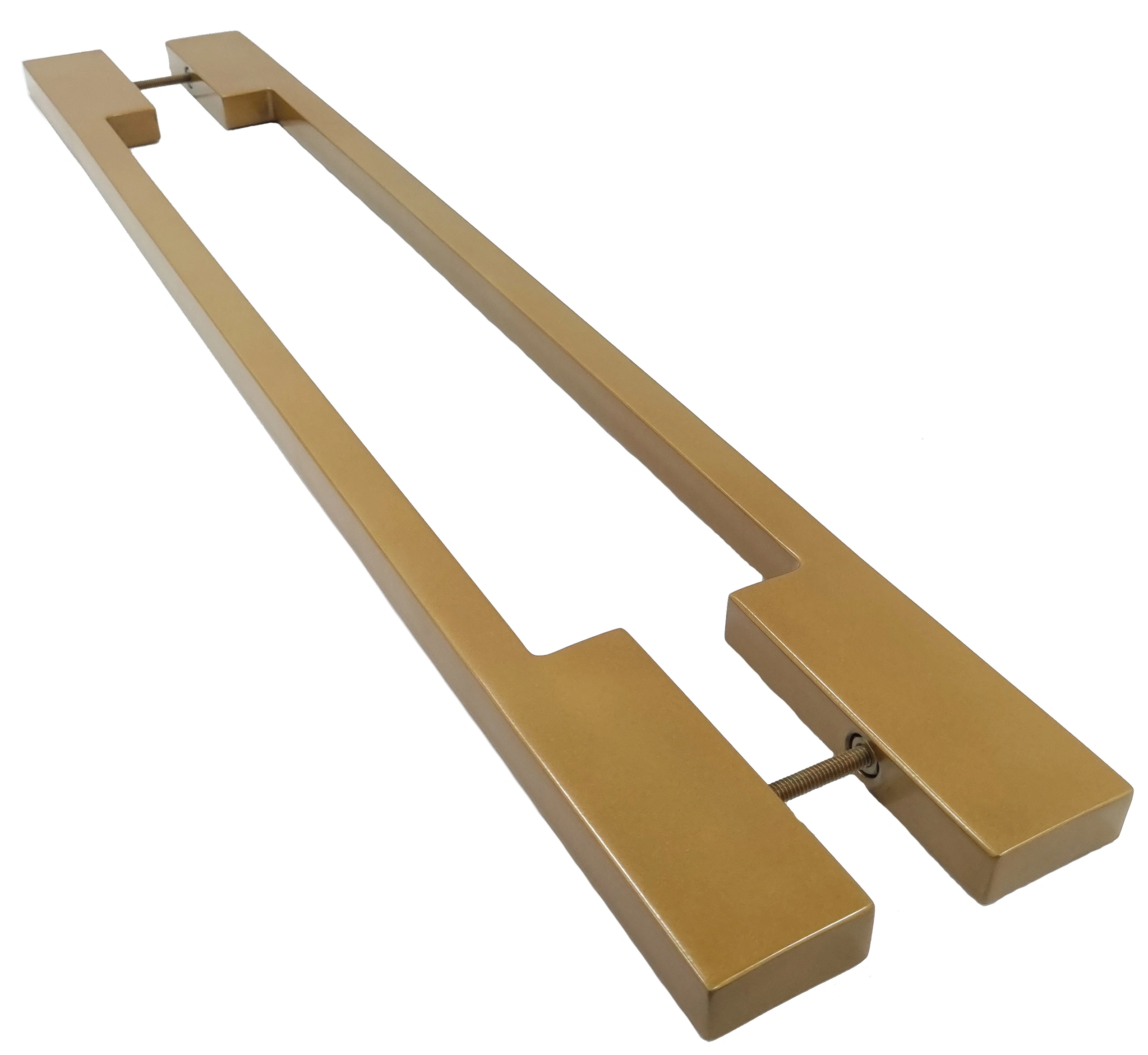 Puxador Para Porta Iuna 50x20mm 40cm Gold Matte Inox 304