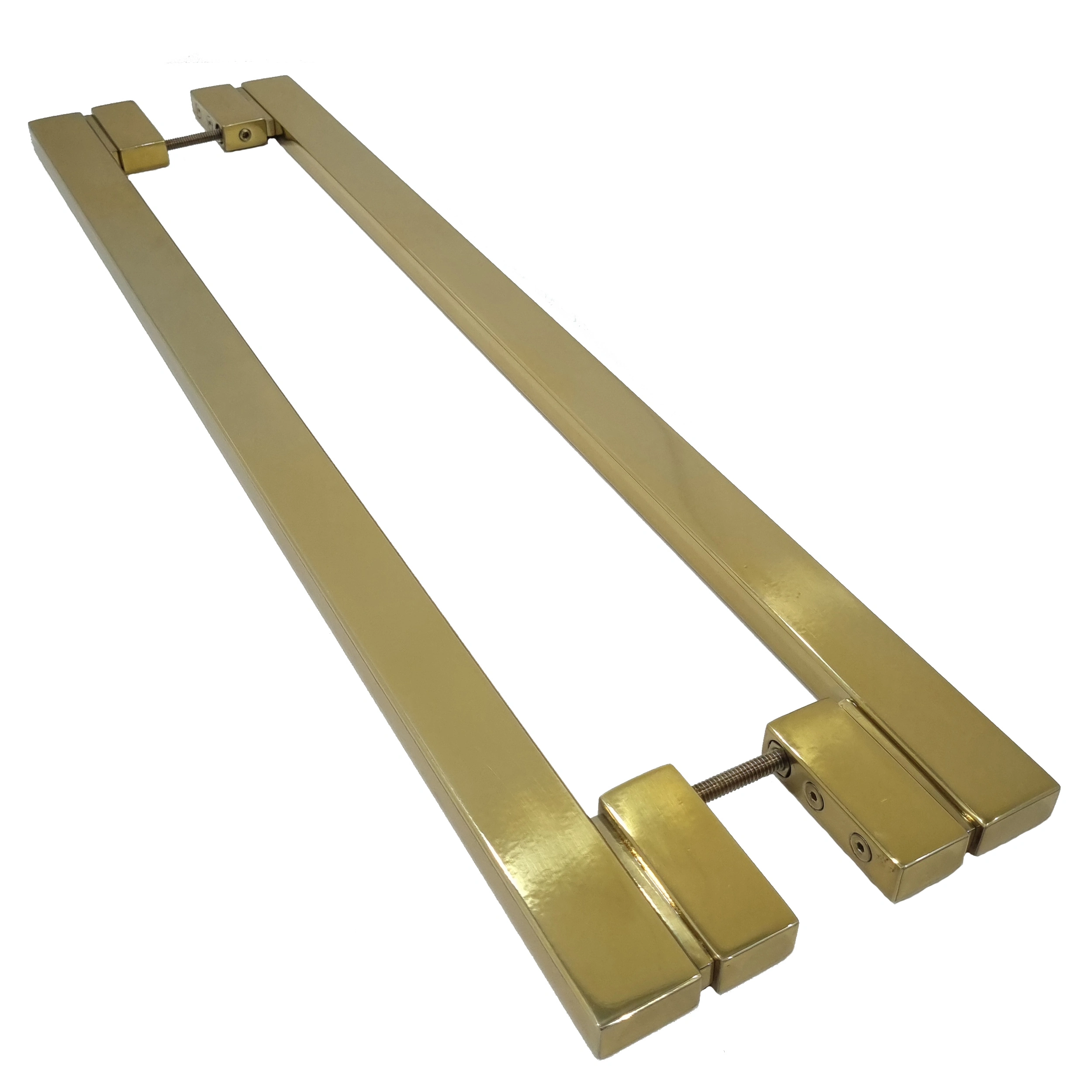 Puxador Para Porta Aço Inox 30x15mm 100cm Gold Marbela