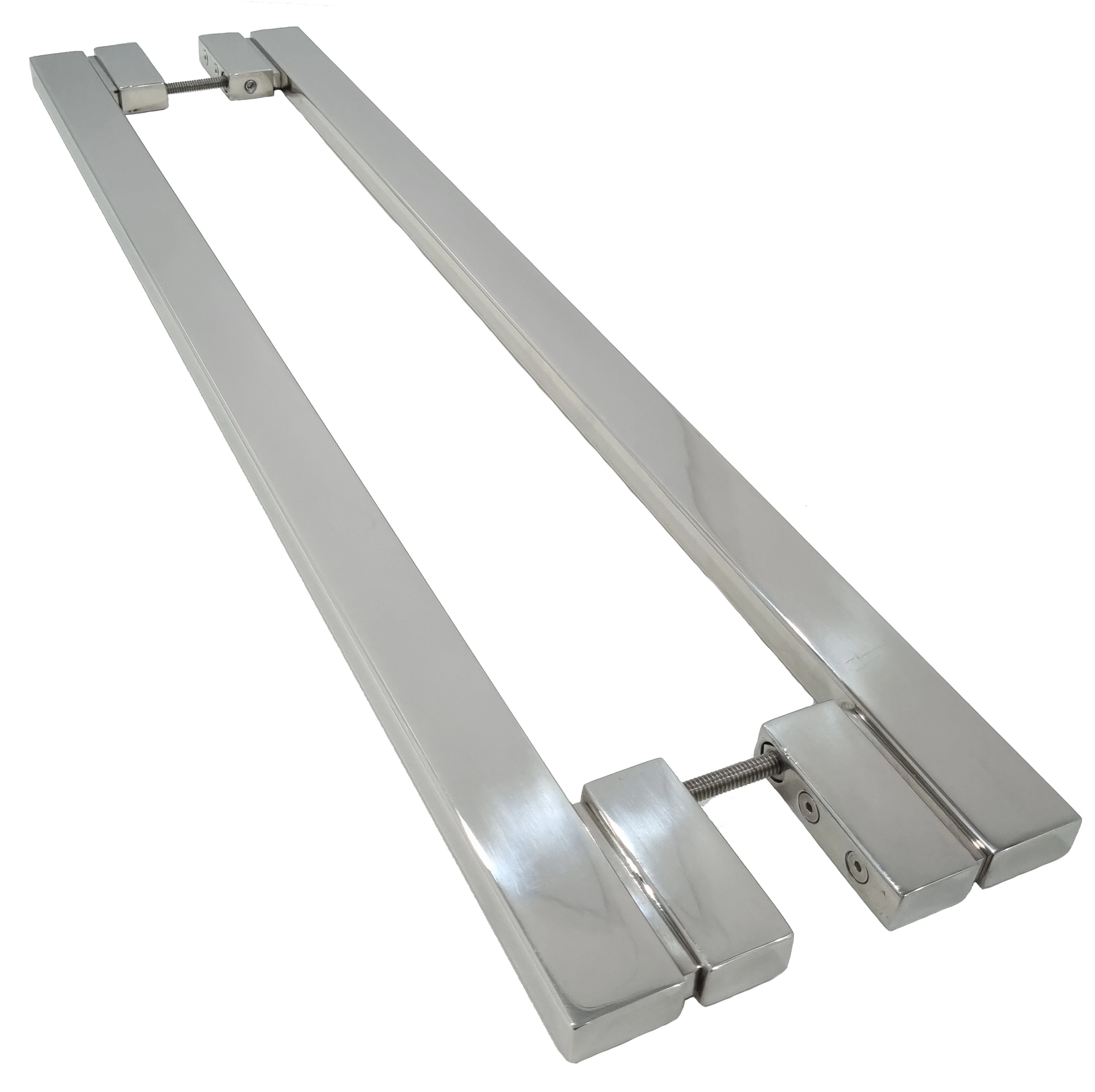 Puxador Para Porta Aço Inox 30x15mm 120cm Polido Marbela