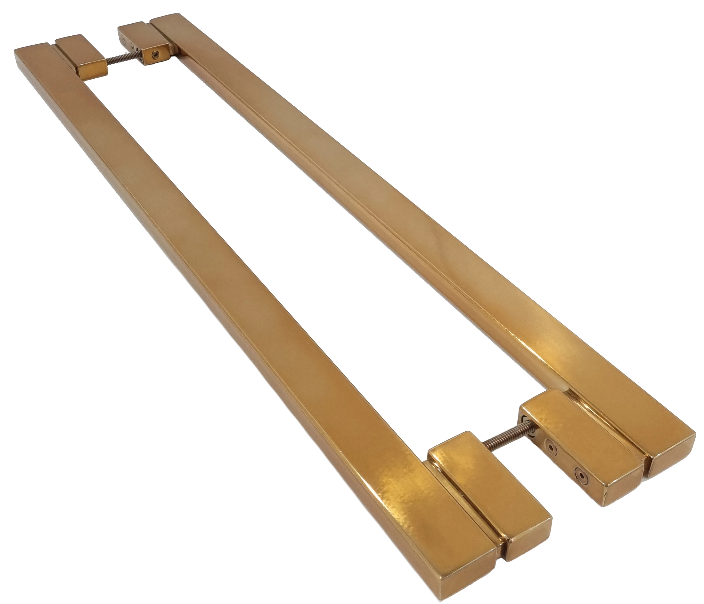 Puxador Para Porta Aço Inox 30x15mm 60cm Red Gold Marbela
