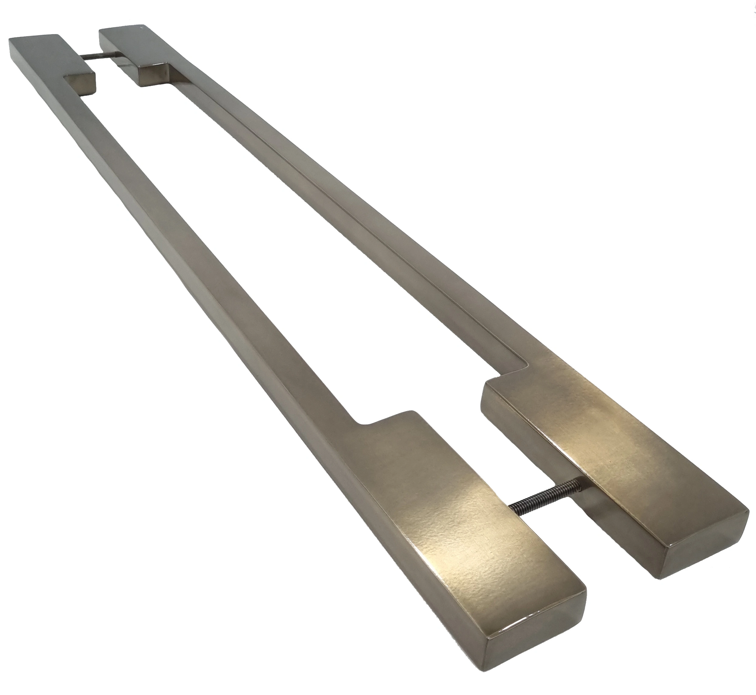Puxador Para Porta Iuna 50x20mm 180cm Ouro Velho Inox