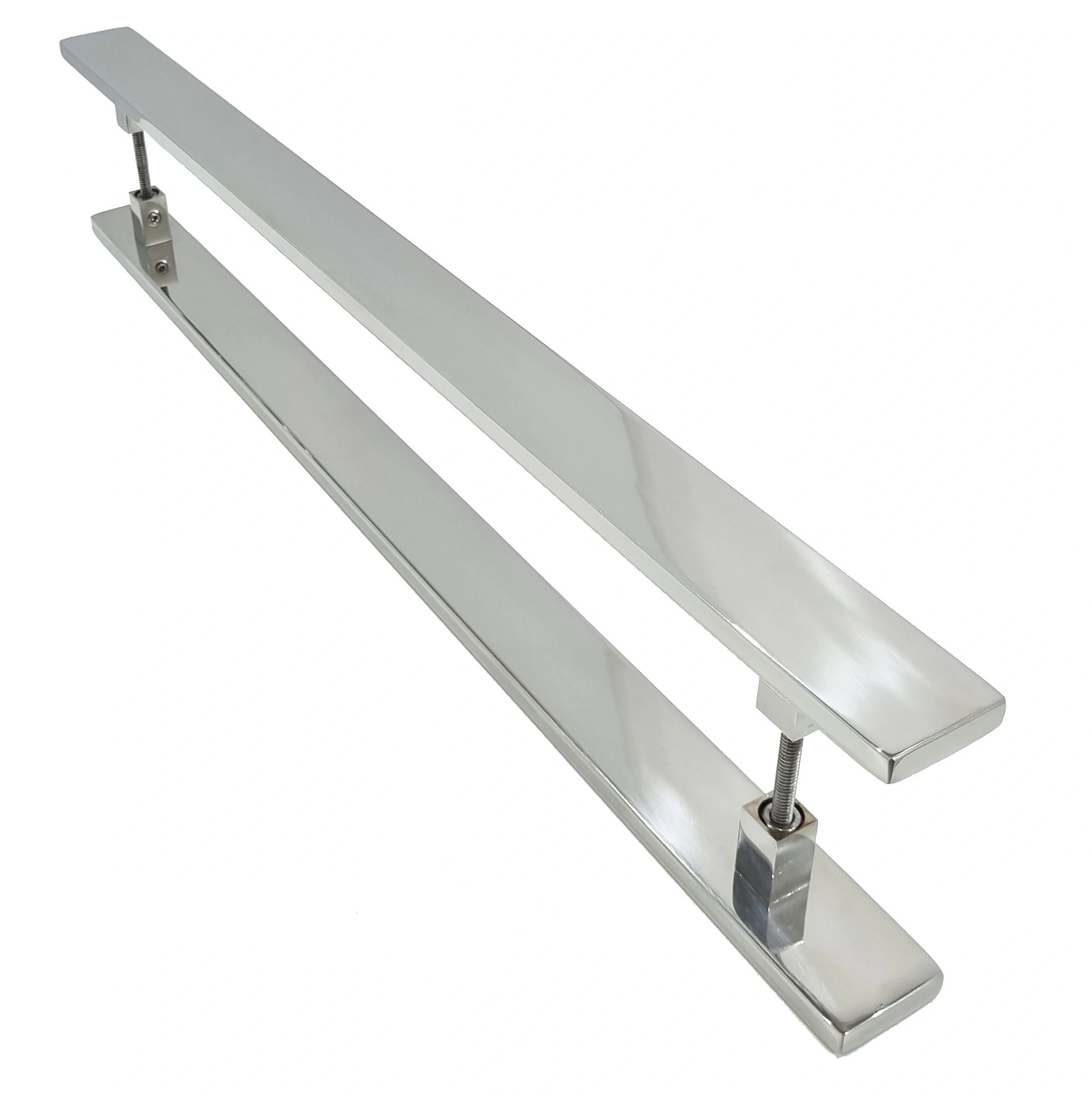 Puxador Para Porta Itaoca Aço Inox 40x15mm 100cm Polido