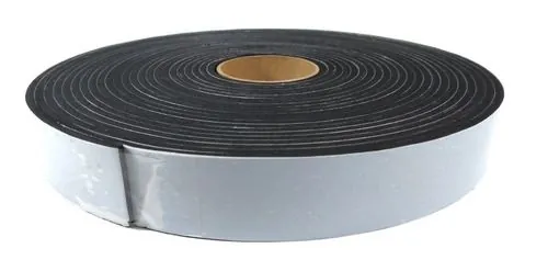 Fita Vedação Neoprene Adesivo 1 Lado Preto 4mmx50mmx10m