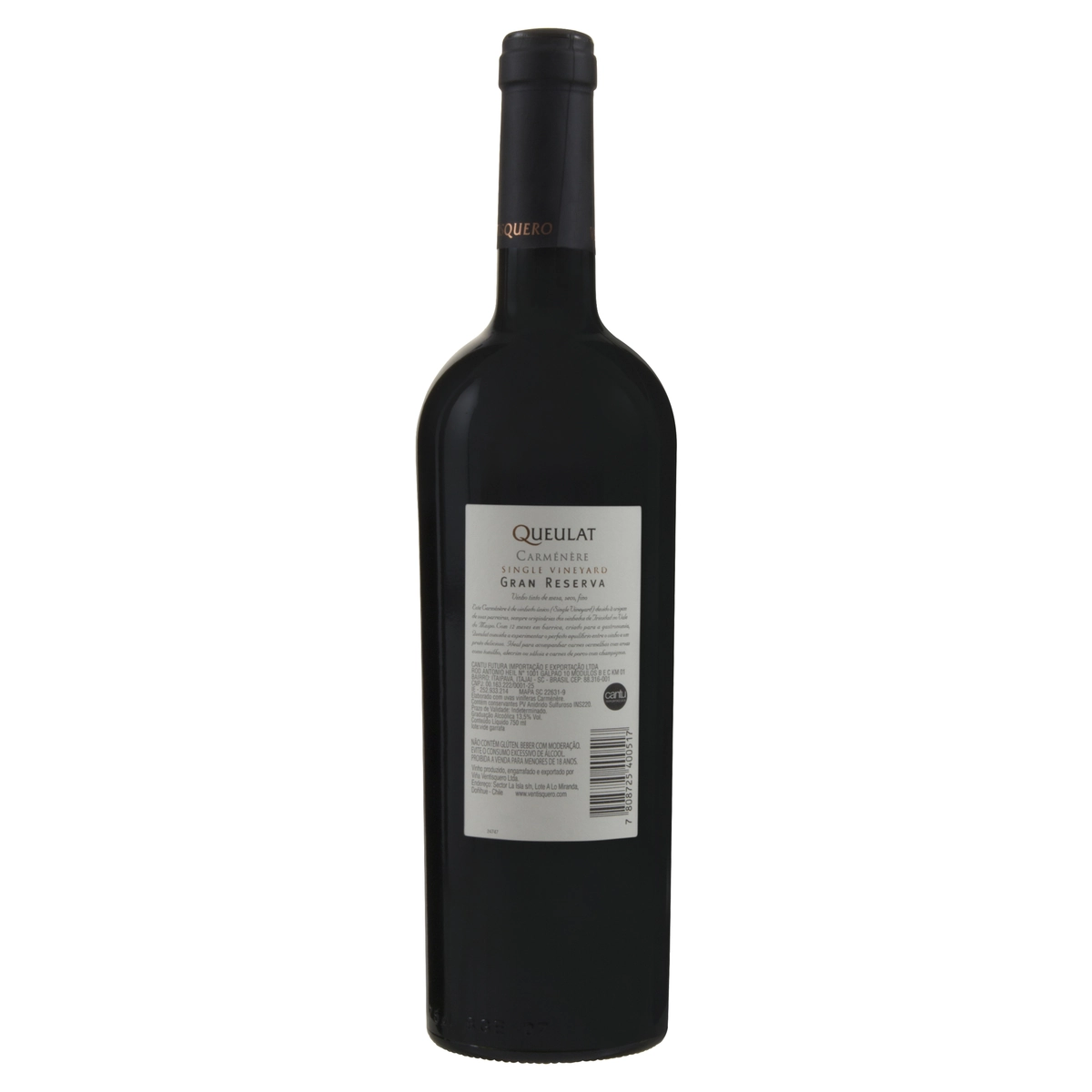Vinho Chileno Tinto Seco Gran Reserva Ventisquero Queulat Carménère Valle Del Maipo Garrafa 750ml