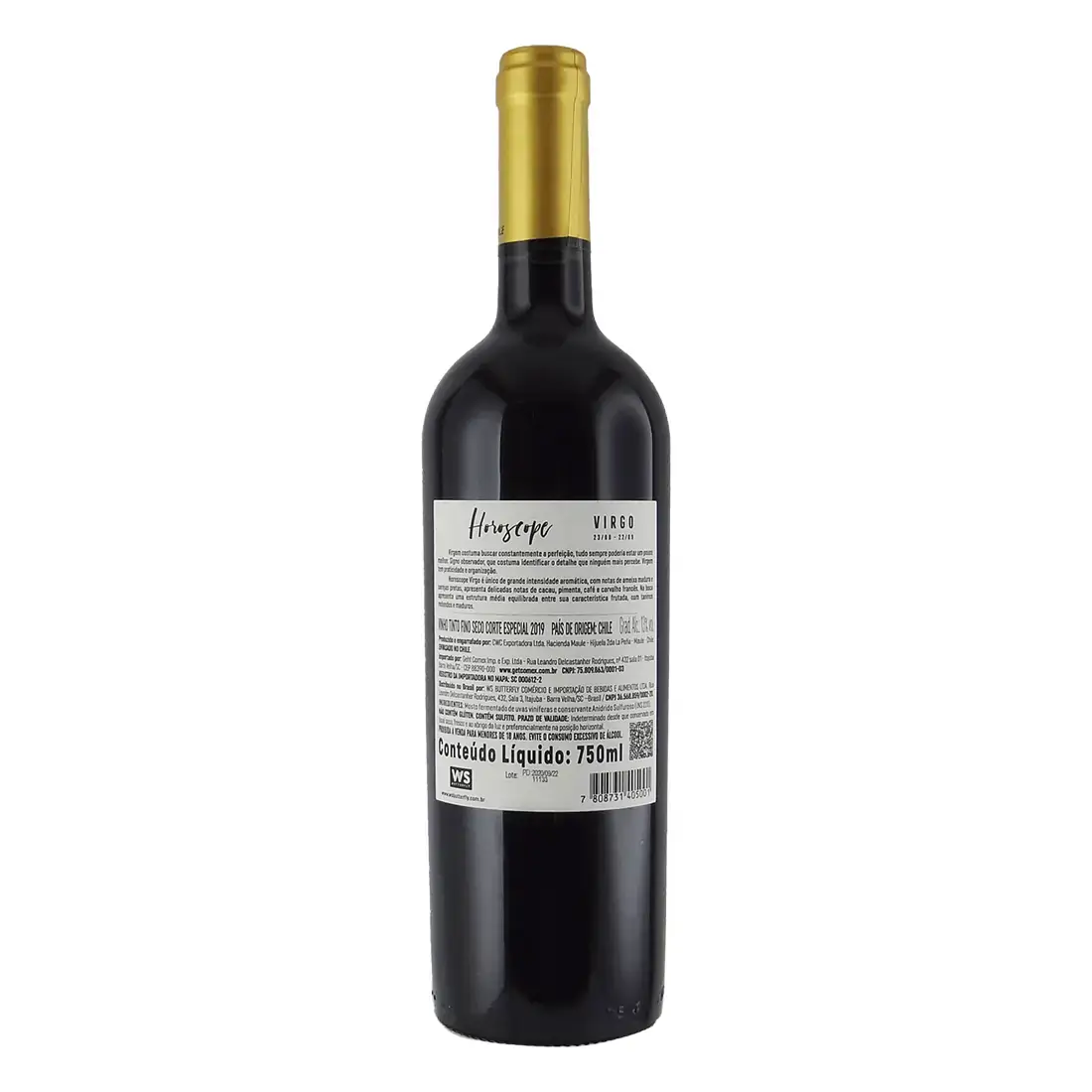 Vinho Horoscope Red Blend Virgem 2019 Tinto Chile 750 ml