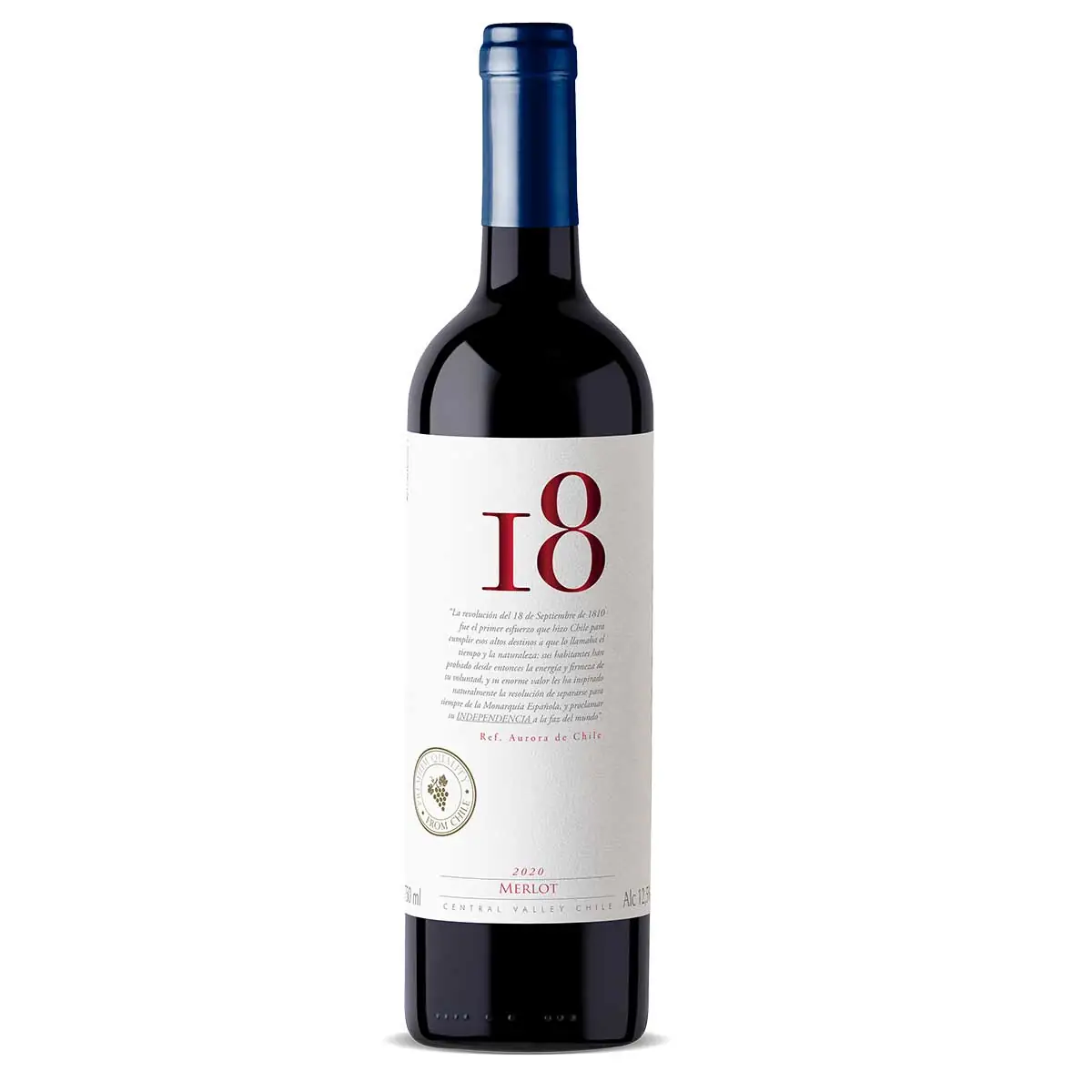 Vinho Tinto Chileno 18 Valle Central Merlot 750 ml